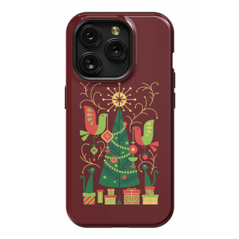Vintage Christmas Tree Decorating Phone Case